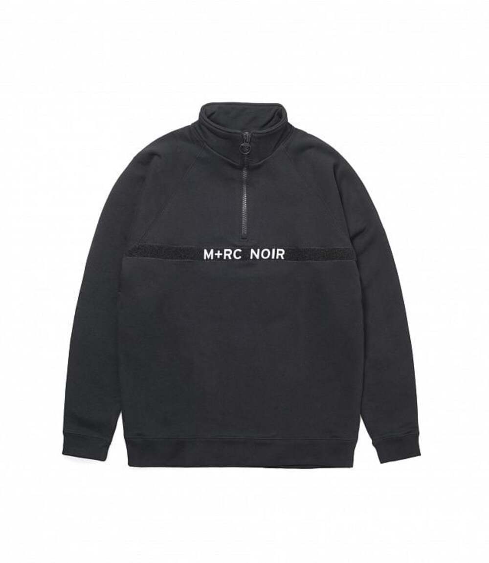 M+RC NOIR Black Logo Rival Quarter-Zip Sweatshirt